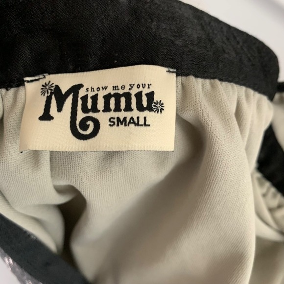 Show Me Your Mumu metallic Ombre Mini Dress Party Cocktail‎ Black Silver Small - Picture 5 of 6